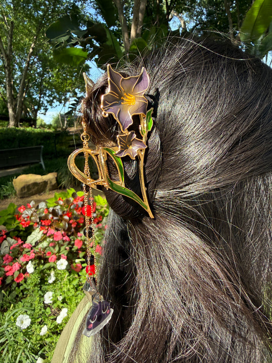 *FIRST-RUN* Dark Datura Hair Claw